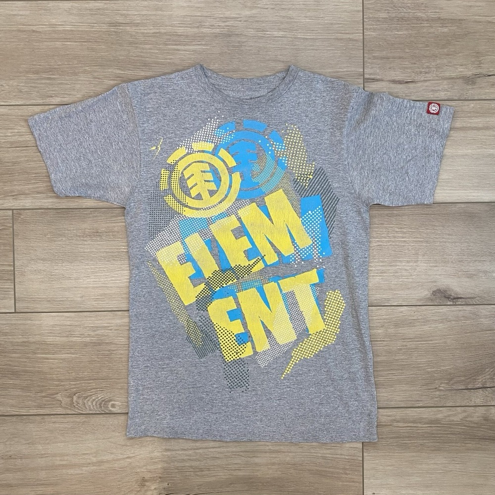 Vintage Y2K Element Gray T-Shirt Adult Size Small Skater Grunge Goth 2000s VTG